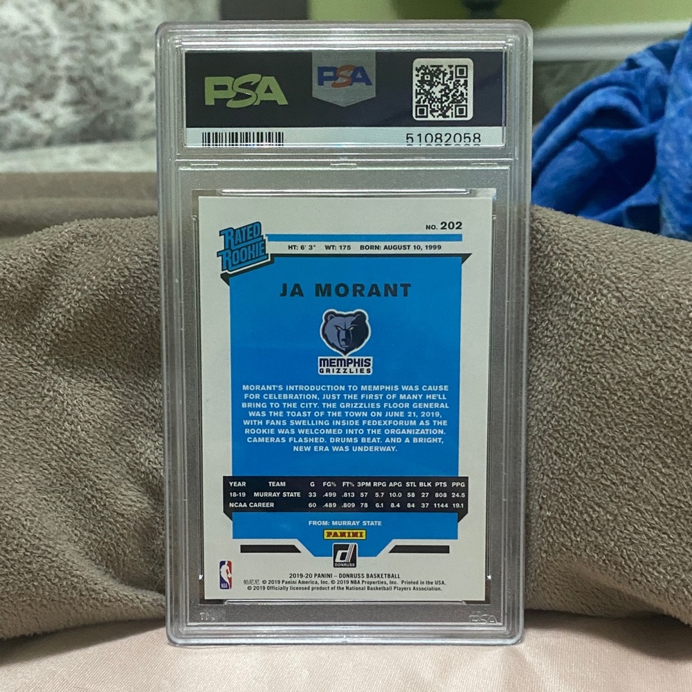 Panini Donruss Ja Morant Rookie Card PSA 8.5!!! - Picture 2 of 2